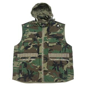 Vintage ROTHCO Ranger Vest Outdoor Forest Army Camo Vest - Mens Medium